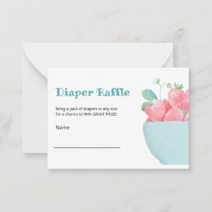 Flat Note Kaart Luier Raffle voor baby shower Notitiekaartje