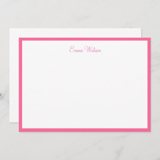 Flat Note-kaart Notitiekaartje (Voorkant / Achterkant)