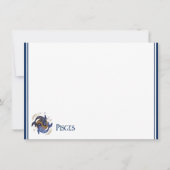 Flat Note Kaart-Zodiac Pisces Notitiekaartje (Voorkant)