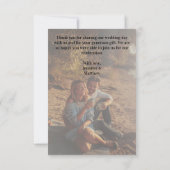 Flat Panel bruiloft foto dank u kaart (Achterkant)