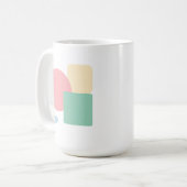 Flat Pastel Shapes Koffiemok (Voorkant links)