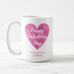 Flat Pink Happy Valentine's Day Koffiemok