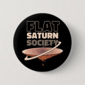 Flat Saturn Society - Science Design Ronde Button 5,7 Cm (Voorkant)