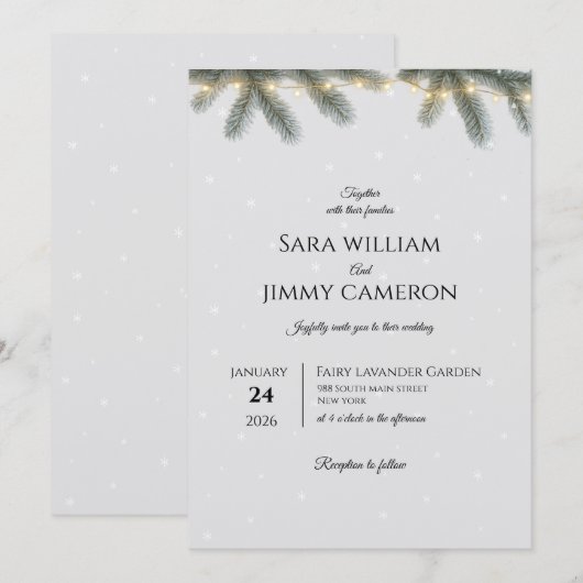 Flat Save The Date Card (Devant / Derrière)