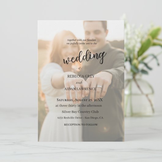Flat Save The Date Card (Debout devant)
