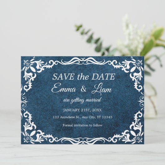 Flat Save The Date Card (Debout devant)