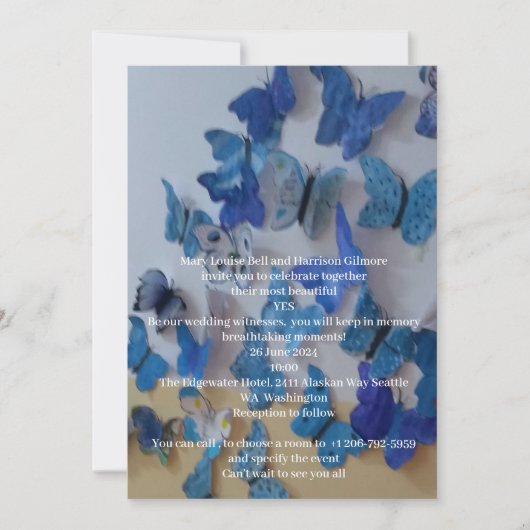 Flat Save The Date Card Wedding (Devant)