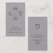 Flat Slank Modern Cleaning Services Visitekaartje (Voorkant / Achterkant)
