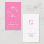 Flat Slank Modern Cleaning Services Visitekaartje (Voorkant / Achterkant)