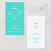 Flat Slank Modern Cleaning Services Visitekaartje (Voorkant / Achterkant)