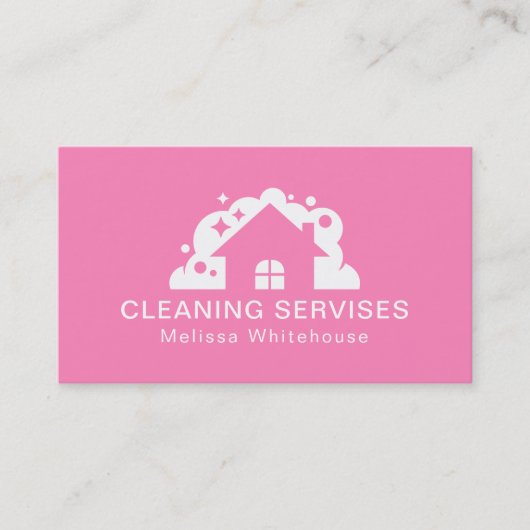 Flat Slank Modern Cleaning Services Visitekaartje (Voorkant)