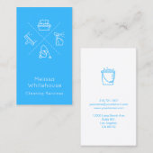 Flat Slank Modern Cleaning Services Visitekaartje (Voorkant / Achterkant)
