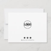 Flat Snow Logo Merry-kerstkaarten Bedankkaart (Achterkant)