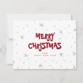 Flat Snow Logo Merry-kerstkaarten Bedankkaart (Voorkant)