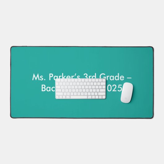 Flat Teal Background – Back-to-School Texture (Clavier et souris)