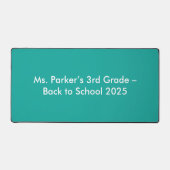 Flat Teal Background – Back-to-School Texture (Recto)