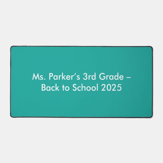 Flat Teal Background – Back-to-School Texture (Recto)