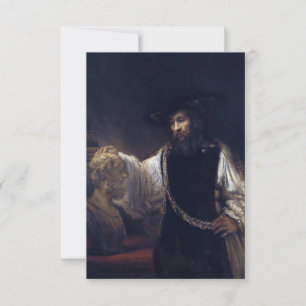 Flat Thank You Card Aristoteles met een buste van  Bedankkaart