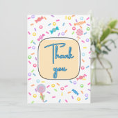 Flat Thank You Card Bedankkaart (Staand voorkant)
