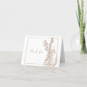 Flat Thank You Card voor een bruidsdouche. Bedankkaart