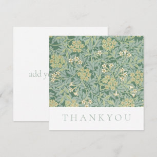 FLAT THANKJE KAART : WILLIAM MORRIS : JASMINE