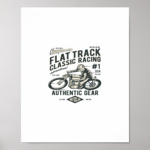 Flat Track Classic Racing Poster