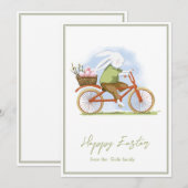 Flat vakantie Kaart "Happy Easter" . (Voorkant / Achterkant)