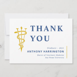 Flat Veterinary Symbool Blue Maize Bedankkaart