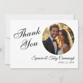 Flat Wedding Bedankt Card | Aangepast met foto