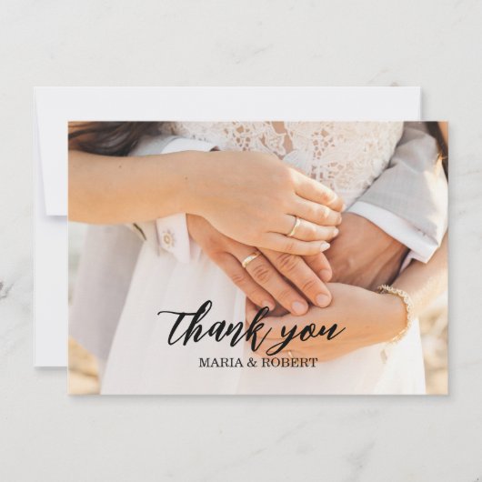Flat Wedding Dank u kaarten (Voorkant)