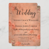 Flat Wedding Invitation Kaart (Voorkant / Achterkant)