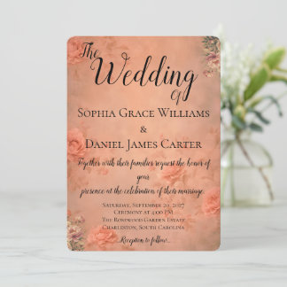 Flat Wedding Invitation Kaart