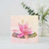 FLAT-WENSKAART: PINK LOTUS KAART (Staand voorkant)