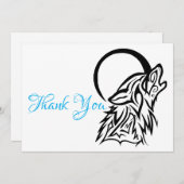 Flat Wolf Dank je wel Bedankkaart (Voorkant / Achterkant)