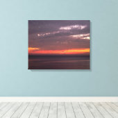 Flat Zee & Red Sky Canvas Afdruk (Insitu (Houten vloer))