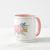 Flatante Waterverf Floral Mok (Voorkant rechts)