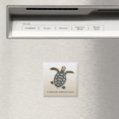 Flatback Zee Turtle Hatchling Magnet Magneet (Insitu (Vaatwasser))