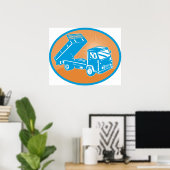 Flatbed Truck Vehicle Poster (Bureau à domicile)