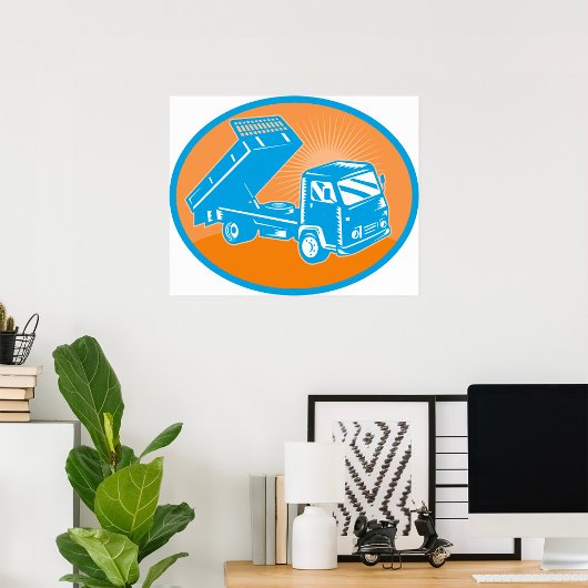 Flatbed Truck Vehicle Poster