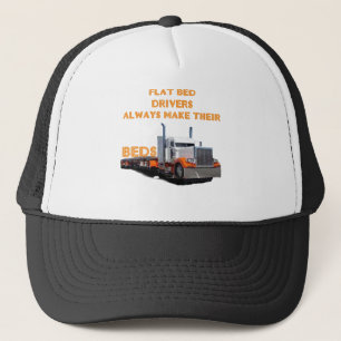 Flatbedchauffeurs maken altijd hun bedden trucker pet