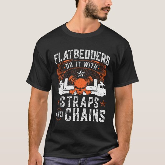 Flatbedders doen het met riemen en kettingen die t t-shirt (Voorkant)