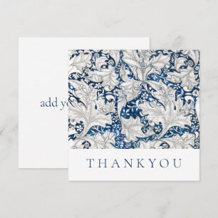 FLATCARD : DANKJE : WILLIAM MORRIS : WATERVERF BEDANKKAART