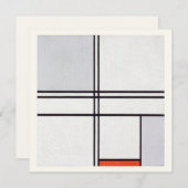 FLATCARD : PIET MONDRIAN : GRAY - RED 1935 (Voorkant / Achterkant)