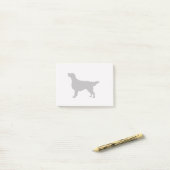 Flatcoated Retriever Silhouette Love Dogs Post-it® Notes (Op bureau)