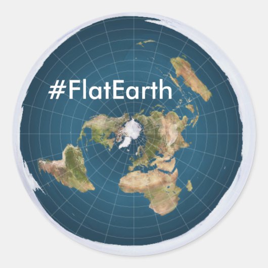 #FlatEarth 3" autocollants ronds (Devant)