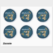 #FlatEarth 3" autocollants ronds (Feuille)