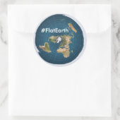 #FlatEarth 3-inch ronde stickers (Tas)