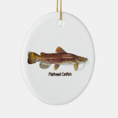 Flathead Catfish Keramisch Ornament (Rechts)