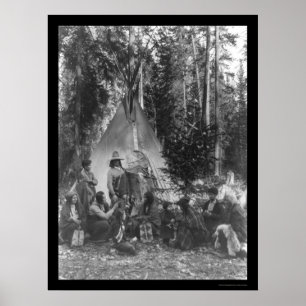 Flathead Indian Pre-KerstGathering 1916 Poster