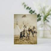 Flathead-indianen Native American Warriors Briefkaart (Staand voorkant)